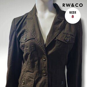 RW&CO olive green utility-style jacket